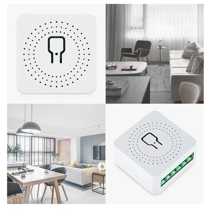 Mini Slimme WiFi Schakelaar DIY Huis Muur Licht Bedieningsmodule 16A AC100?240V 5060HZ white