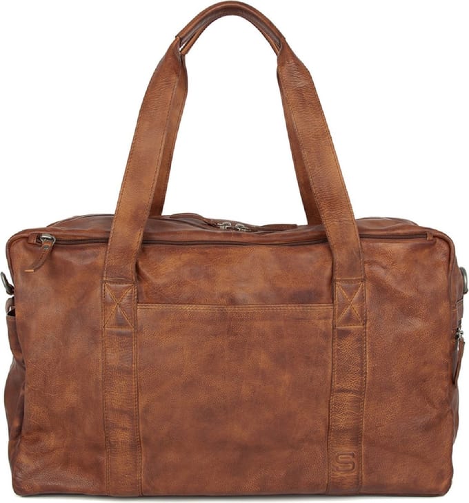 Leren Weekendtas - 17 inch - Brian - Brandy Cognac