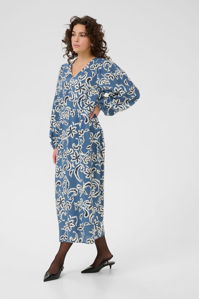 Jurk KAdahlia Tight fit blue white