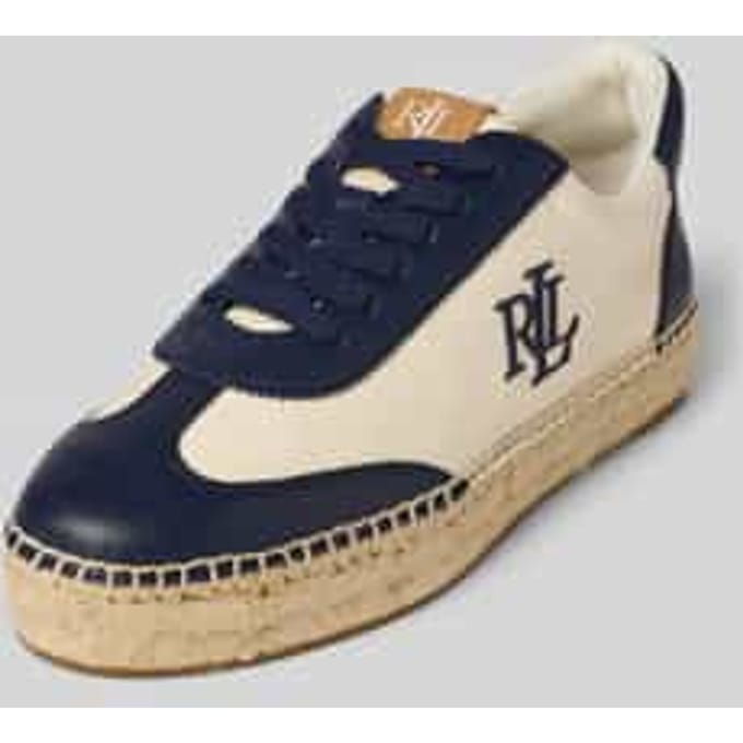 Sneakers van een mix van leer en textiel, model 'LUIZE'