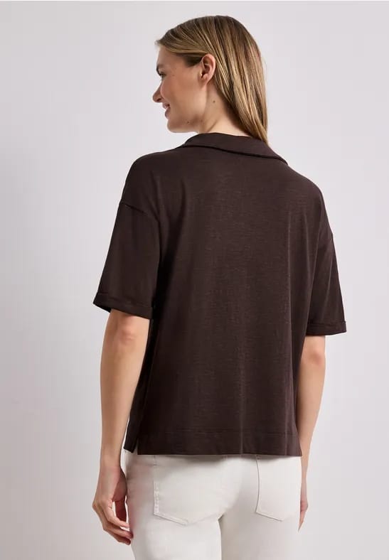Jersey poloshirt met korte mouwen