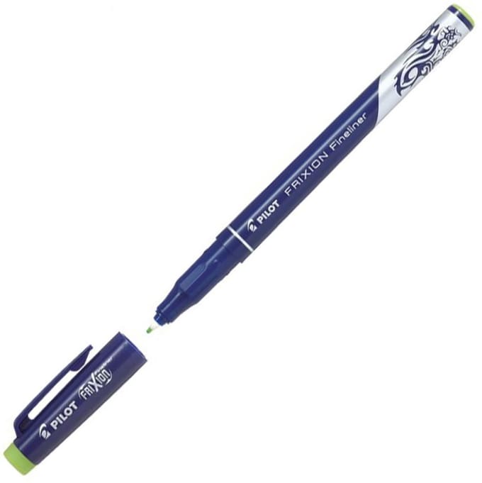 Pilot FriXion Lichtgroene Fineliner - Uitwisbare Fineliner viltstift met 0.45mm schrijfbreedte