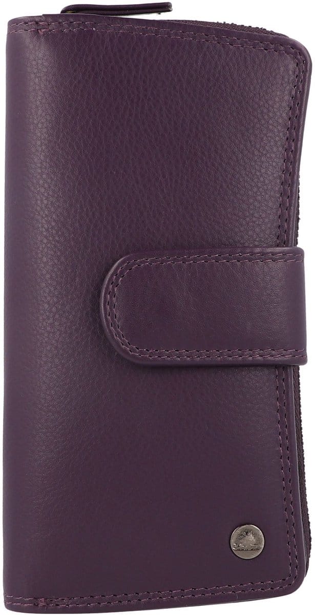 Greenburry Spongy Portemonnee Leder 18 cm - Dames - Staand formaat - purple