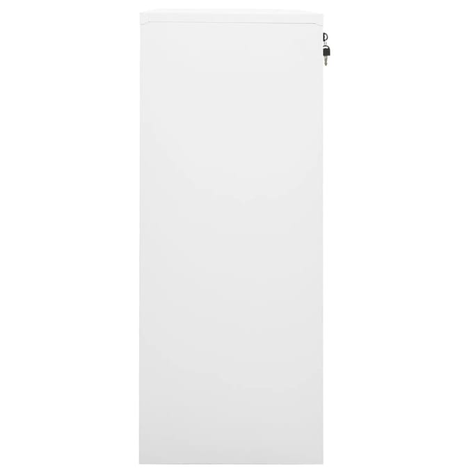 vidaXL - Kantoorkast - 90x40x102 - cm - staal - wit