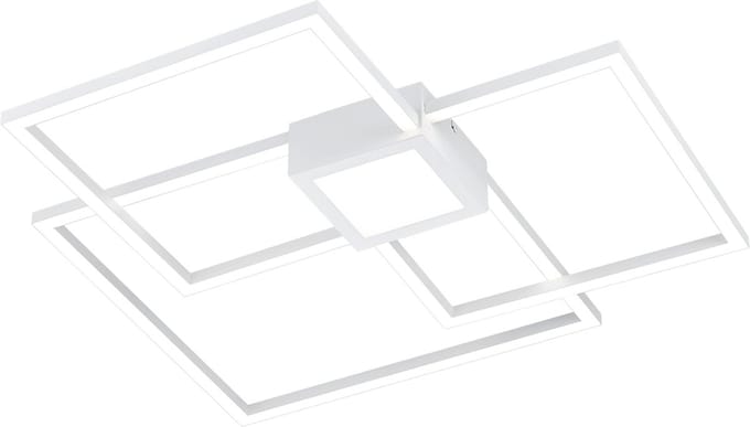LED Plafondlamp - Torna Hydro - 38W - Natuurlijk Wit 4000K - Dimbaar - Vierkant - Mat Wit - Aluminium