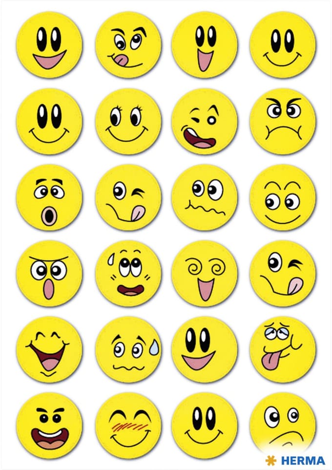 Etiket herma 3657 smiley met wiebeleffect | 10 stuks