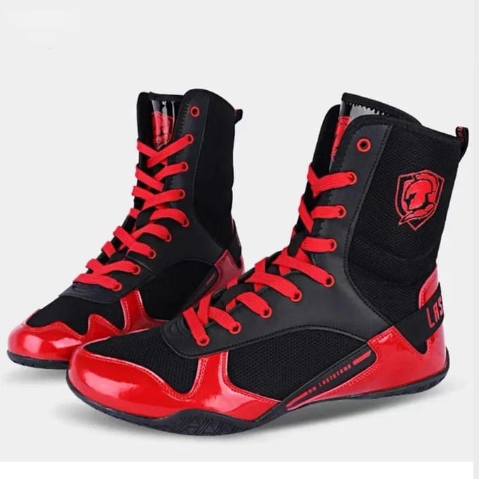 Nouvelles chaussures de boxe pour hommes, chaussures de lutte légères, chaussures de boxe de luxe, baskets de sport 42 black