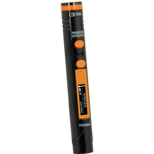 PCE Instruments PCE-RAM 5 Geiger-Müller-buis Straling: Röntgen, Bèta, Gamma Akoestisch signaal, Optisch signaal, Incl. dosimeter