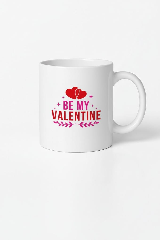 Valentijn Mok 'Be My Valentine' - Romantisch Cadeau met Harten