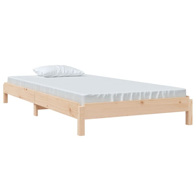 vidaXL - Bed - stapelbaar - 90x190 - cm - massief - grenenhout