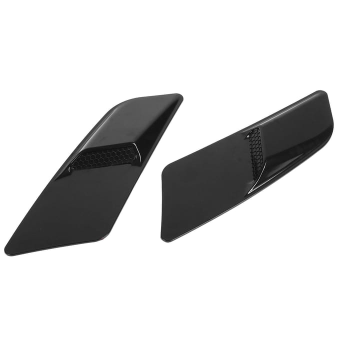 2 Stuks Motorkap Luchtuitlaat Cover Voorste Motorkap Decoratie Vervanging voor Ford Mustang 2015 tot black