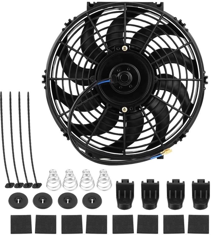 Allecto - Auto Ventilator - Koeling - Slim ontwerp - 30.5 cm - 80W - Universeel - Geluidsarm - Voor auto