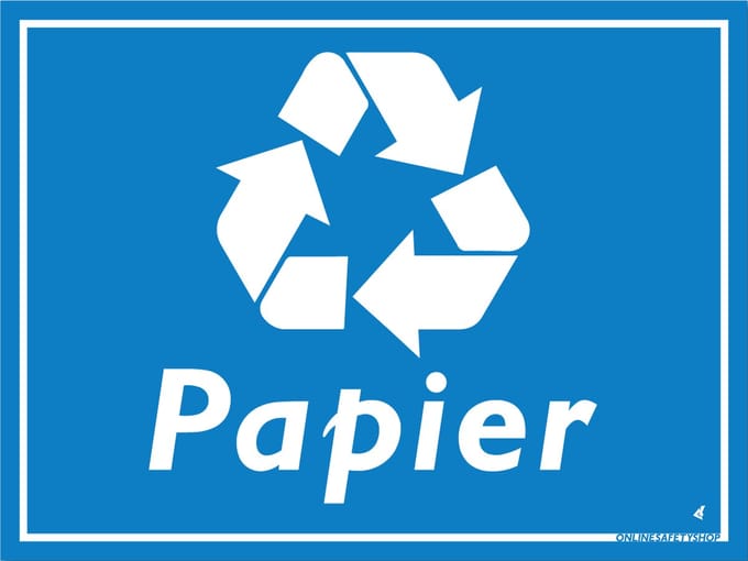 Papier Recycling bord - Forex - 40 x 30 cm