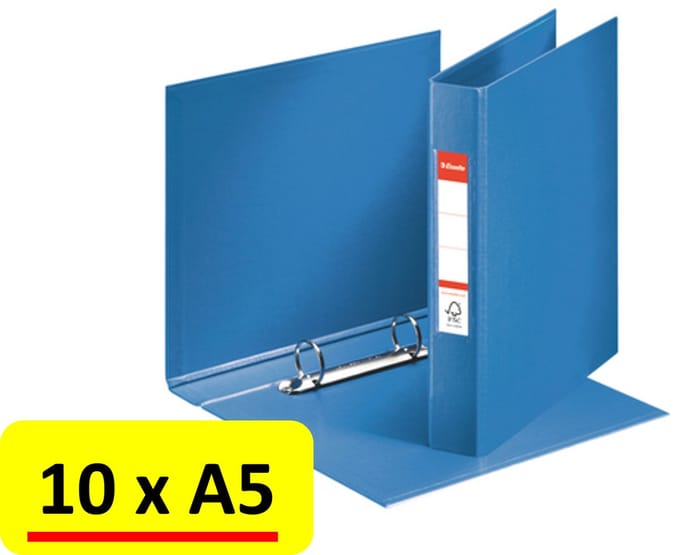 Ringband Esselte Vivida A5 2R PP 25mm Blauw - 10 stuks