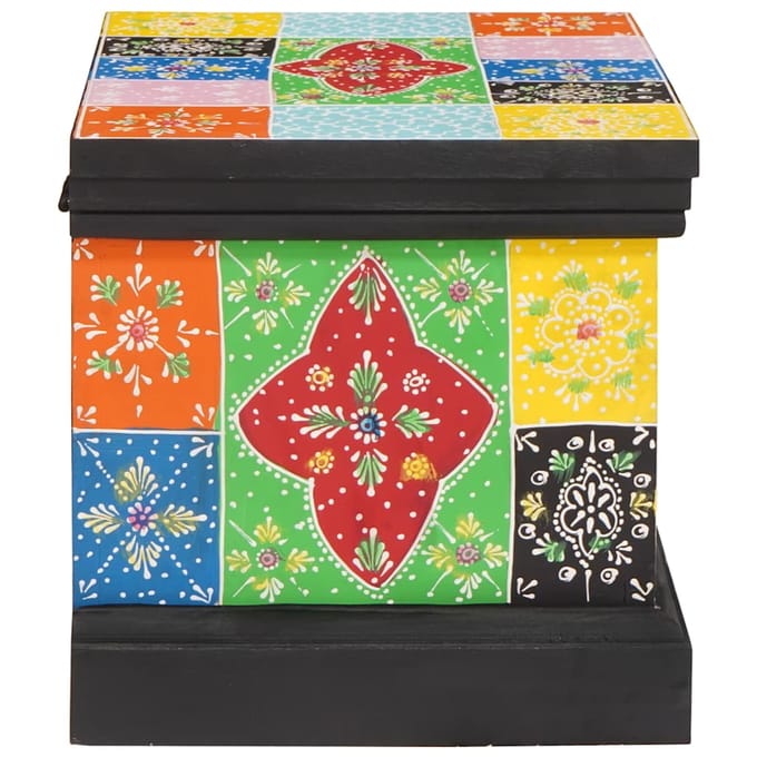 vidaXL - Opbergbox - Multikleur - 40 - x - 30 - x - 30 - cm - Massief - mangohout
