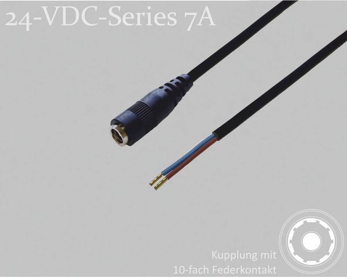 BKL Electronic DC-connector DC-koppeling - Adereindhulzen 2.1 mm 1.5 m 1 stuk(s) Single