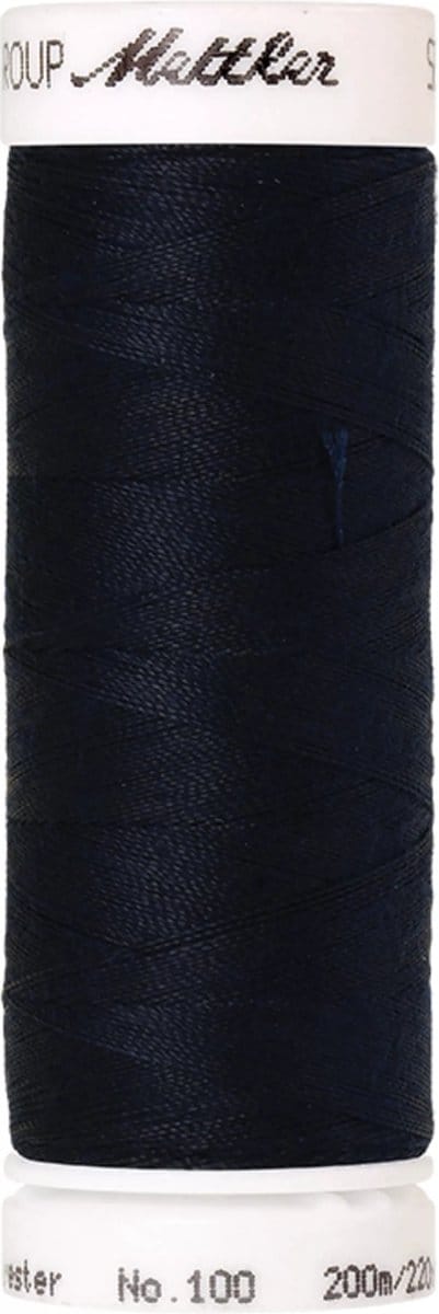 Amann Mettler Seralon Naaigaren – Blue Black (0810) – 200 m – No. 100 – 100% Polyester – Per Stuk