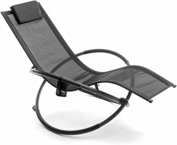 Ergonomische Inklapbare Schommelstoel - Zero Gravity Ligstoel voor Tuin en Buiten