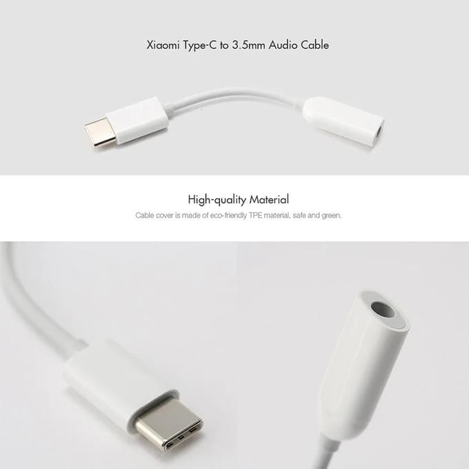 Xiaomi Type-C USB naar 3,5 mm audiokabel wit