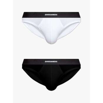 Slips Dsquared DCX200070 - TWIN 2PACK BRIEF-010 BLACK/WHITE