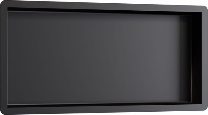 Brauer Hide luxe inbouwnis 30x60x7cm RVS met flens zwart