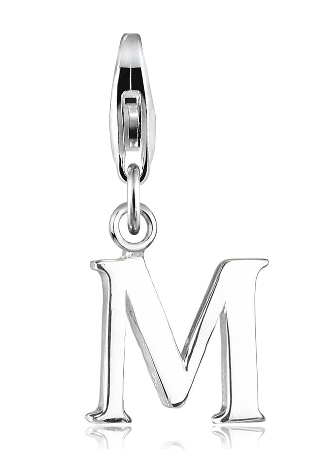 Elli - Bedel - Dames Letter M Initiaal in 925 Sterling Zilver - Dames