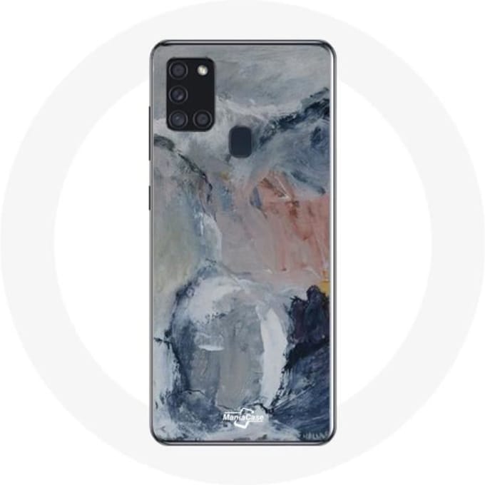 Samsung Galaxy A21S hoesje Grijze abstracte textuurachtergrond grijs