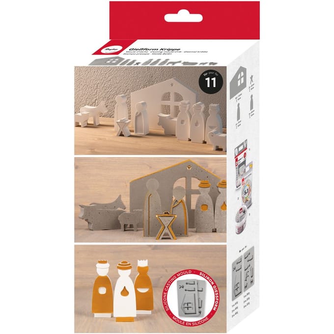 Silicoon gietvorm "Kerststal"