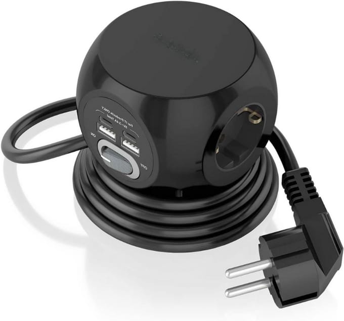 Thuys – Stekkerdoos ASPS – 2A2C05 – BK – Met 1,4 m – Kabel