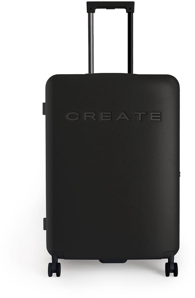 CREATE - Harde polycarbonaat koffer met TSA-slot en multidirectionele wielen - Zwart - Check-in M - LUGGAGE STUDIO