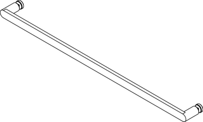 Saqu Modulo handdoekhouder 70cm rond mat wit