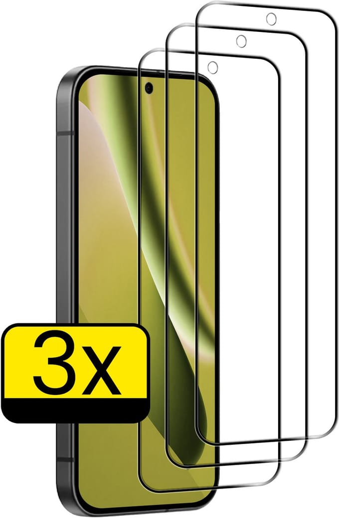Screenprotector - Geschikt voor Google Pixel 10a - 3 Stuks - Full Cover - Beschermglas - Gehard Glas - Tempered Glass - Screen Protector