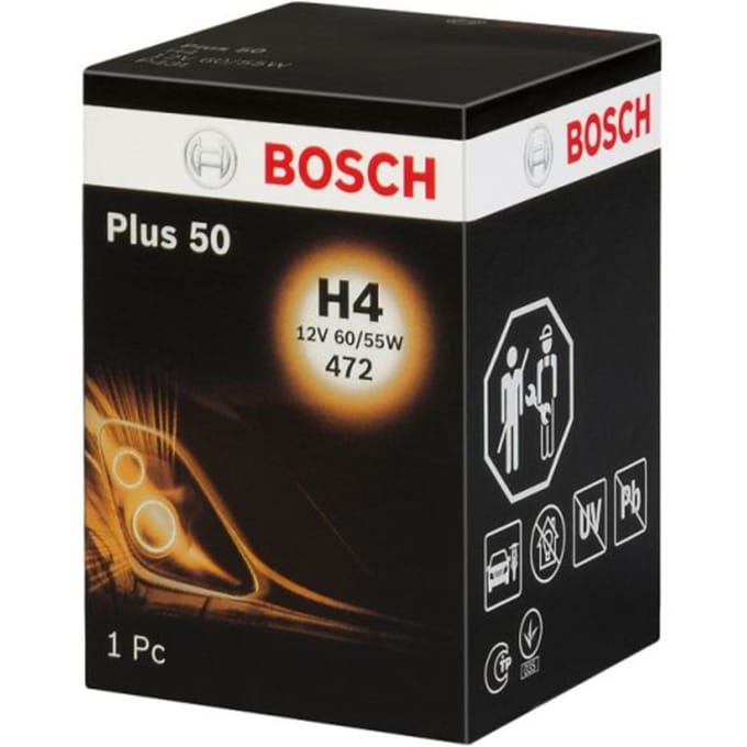 Lamp Halogeen BOSCH H4 Plus 60% 12V, 60/55W