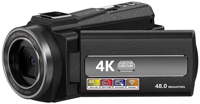 Videocamera 4K/48MP/16x Zoom/IR nachtzicht/afstandsbediening
