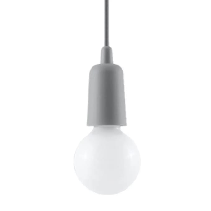 Sollux Lighting Hanglamp Diego - E27 - grijs - PVC - 90x9x9cm