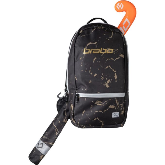 BRABO - backpack fun marble black - Hockey rugzak - Zwart, wit