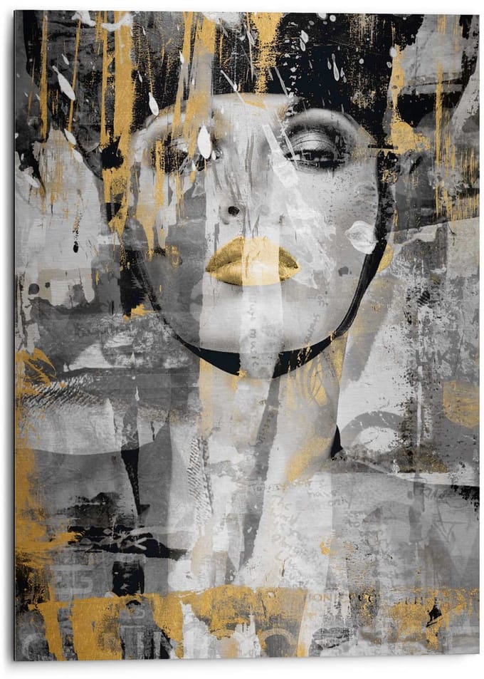 Alu-Dibond Powerful Woman - 70 x 50 - Geborsteld aluminium - REINDERS