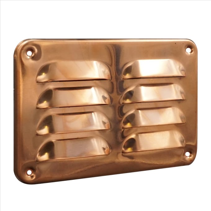 Weha Schoepenrooster 130x90mm, koper