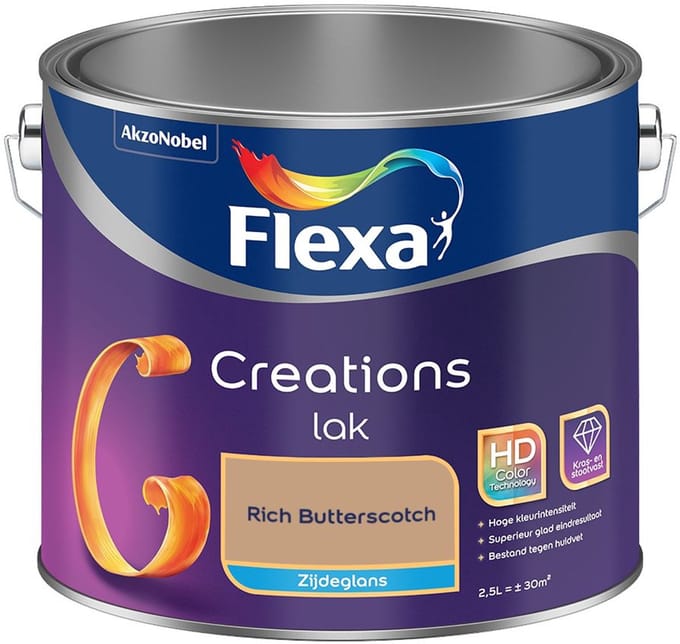 Flexa - Creations Lak Zijdeglans - Rich Butterscotch - Mengverf - 2,5 L