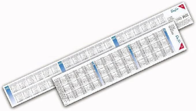 Reservekalender voor bureauonderleggers