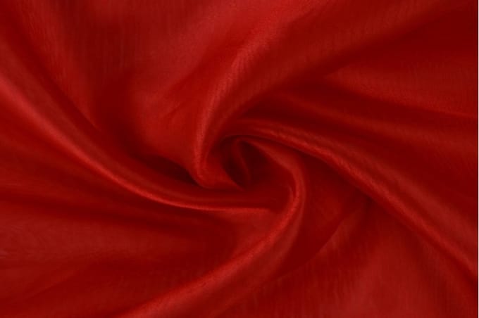 Organza stof - Rood - 1 meter - Per meter - 150cm breed