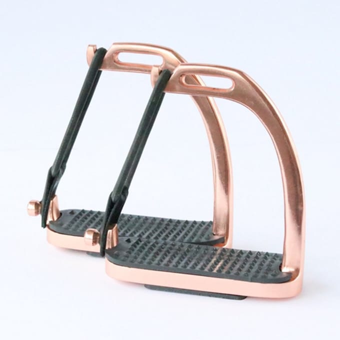 HB Shine Veiligheidsstijgbeugels Rosé Gold 12 cm