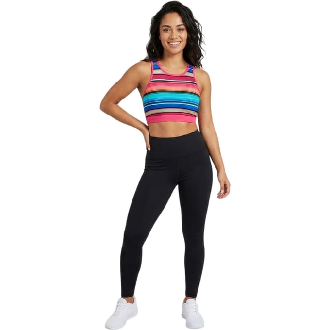 Zoggs Gestreepte crop-top voor dames (Veelkleurig)