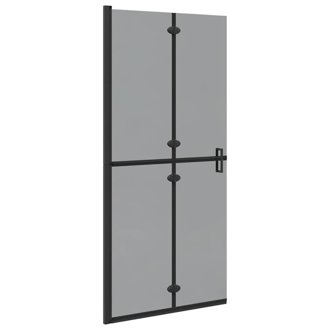 vidaXL - Inloopdouche - wand - Zwart - 90 - x - 6.5 - x - 190 - cm