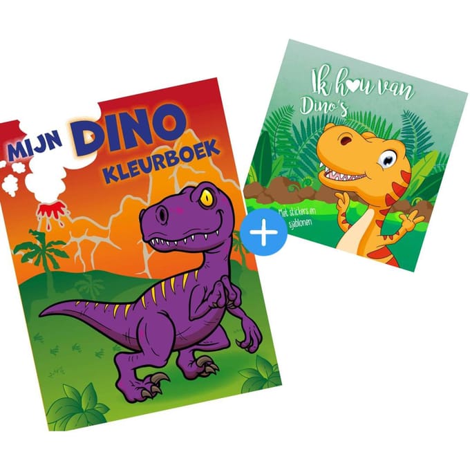Combideal - Kleurboek & Stickerboek - Dino