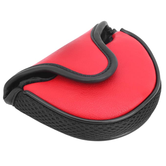 Housses de Protection pour Putter de Golf Headcover Demi-Cercle Cuir PU Garde Accessoire Imperméable Rouge red