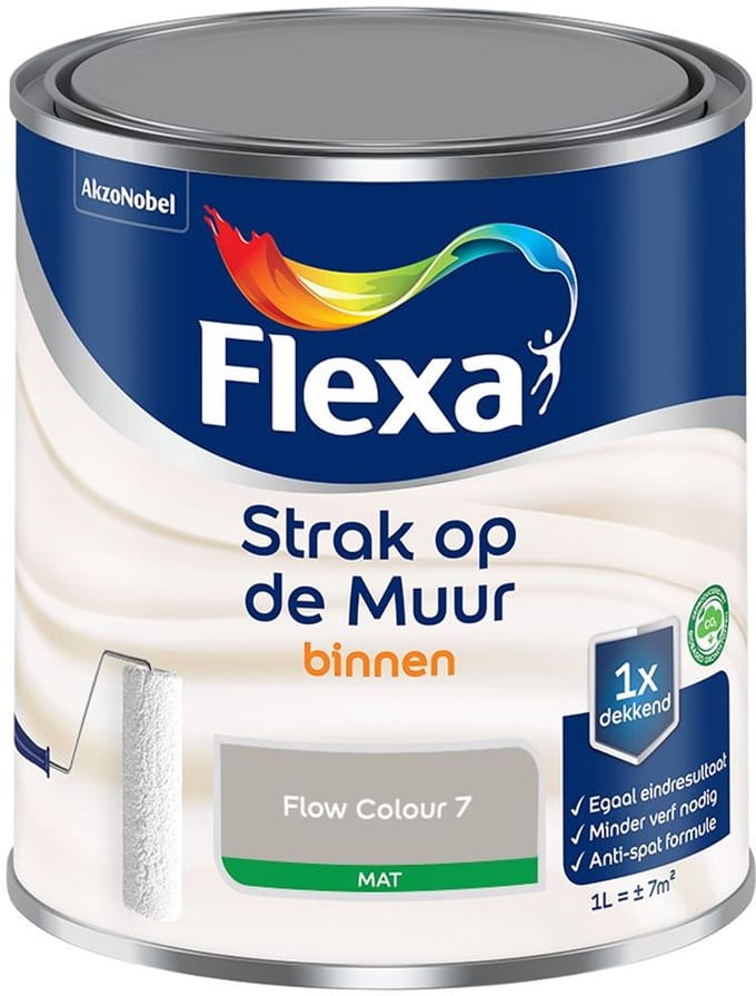 Flexa - Strak Op De Muur Binnen Mat - Flow Colour 7 - Mengverf - 1 L