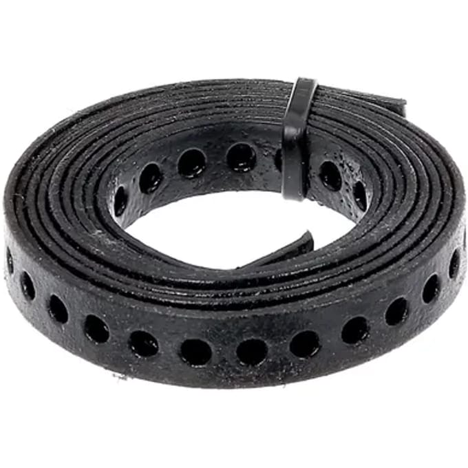 Alberts Gaatjesband - Zwart Geplastificeerd Staal - 12mm X 1,5m