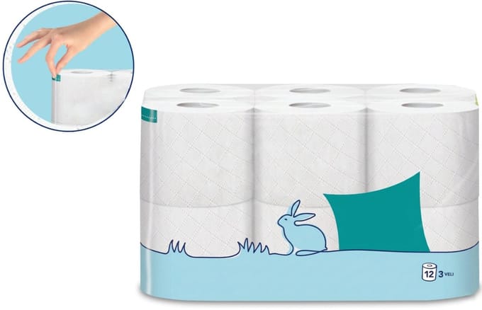 Toiletpapier 3-laags Zwart - 12 Rollen