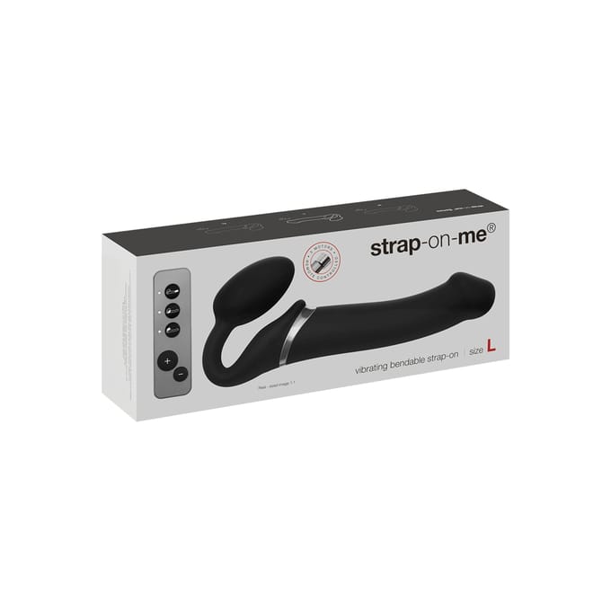Strap-On-Me - Strapless Strapon Vibrator Met 3 motoren - Zwart - Maat XL
